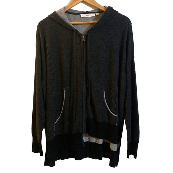 WILT Extra Fine Merino Wool Viscose Cotton Blend Top L XL - Picture 1 of 8